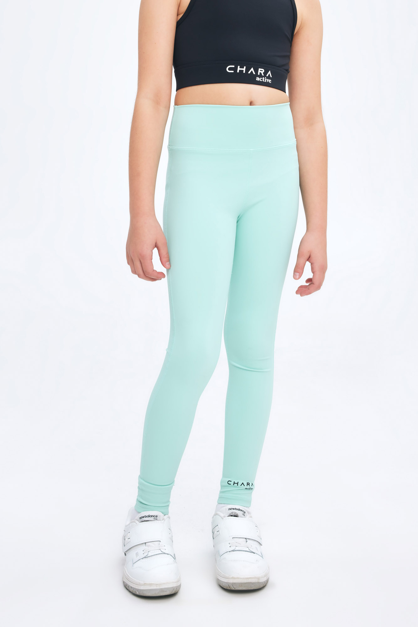Grey, green and white sports leggings - CLAIRE Waist S Colour Grey-white- green Waist S Colour Grey-white-green
